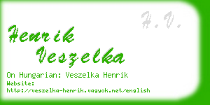 henrik veszelka business card